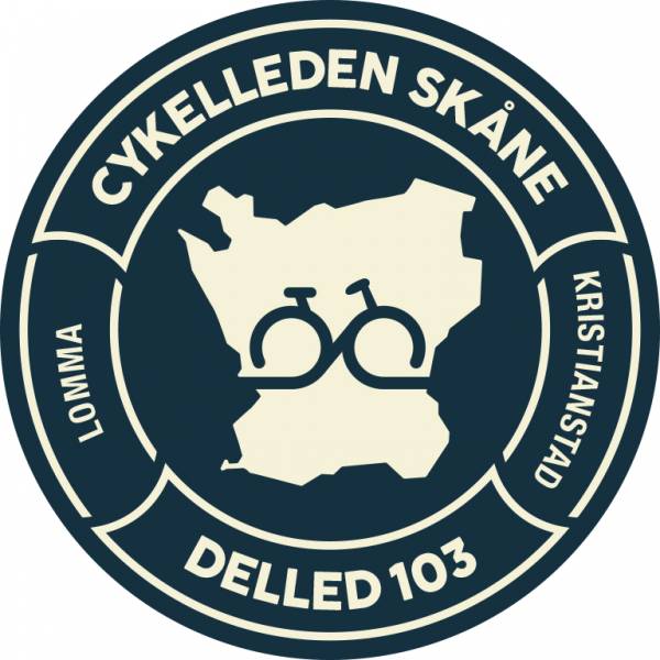 Runt tygm&auml;rke, m&ouml;rkbl&aring;tt, Cykelleden Sk&aring;ne delled 103